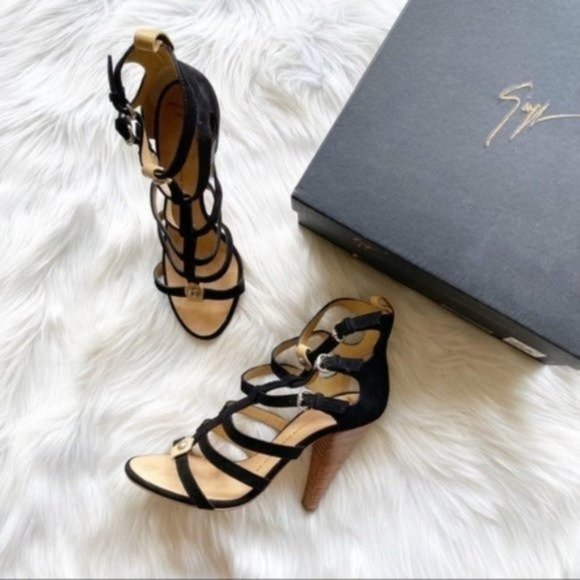 Giuseppe Zanotti Suede Strappy Gladiator Sandals - Picture 2 of 11